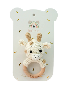 Petite Vous Crochet Ring Rattle - Percy Giraffe