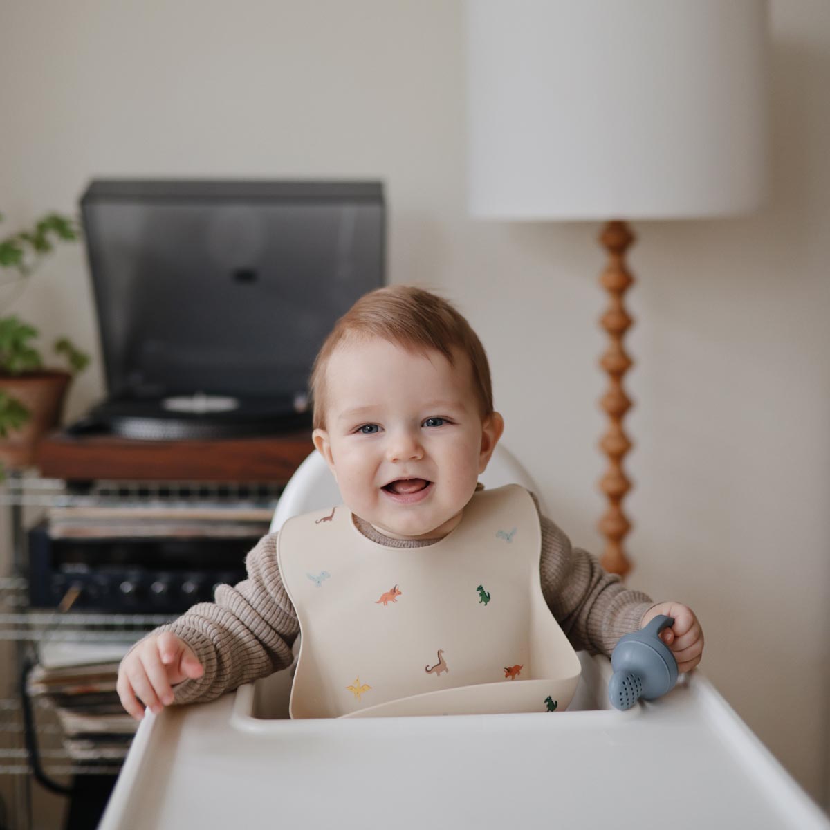 Mushie Silicone Bib - Dinosaurs