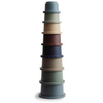 Load image into Gallery viewer, Mushie Stacking Cups Tower - Forest
