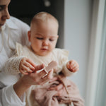 Load image into Gallery viewer, Mushie Silicone Finger Toothbrush - Soft Lilac/Ivory
