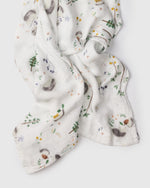 Load image into Gallery viewer, LouLou Lollipop Muslin Swaddle - Hedgehogs
