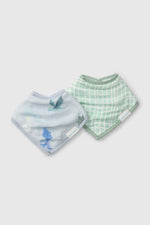 Load image into Gallery viewer, LouLou Lollipop Bandana Bib Set 2pk - Magical Dragons
