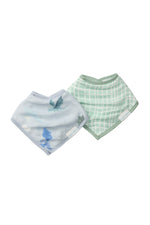 Load image into Gallery viewer, Loulou Lollipop Bandana Bib Set 2pk - Magical Dragons
