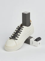 Load image into Gallery viewer, Sliwils Shoelaces - Jazztime Black &amp; White
