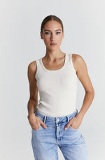 Load image into Gallery viewer, Cup of Joe Denim Regular Tank Top Olivia - Off White [SZ:S]

