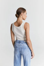 Load image into Gallery viewer, Cup of Joe Denim Regular Tank Top Olivia - Off White [SZ:S]
