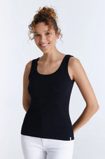 Load image into Gallery viewer, Cup of Joe Denim Regular Tank Top Olivia - Black [SZ:S]
