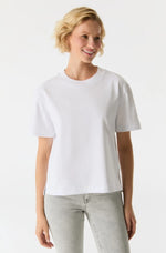 Load image into Gallery viewer, Cup of Joe Denim Relaxed T-Shirt Lucia - White [SZ:XS]
