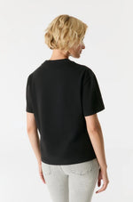 Load image into Gallery viewer, Cup of Joe Denim Relaxed T-Shirt Lucia - Black [SZ:XS]

