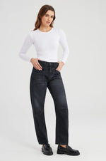 Load image into Gallery viewer, Cup of Joe Denim Selena Arc Leg Jeans - Black VT (L02-32" length) [SZ:S (Size 10)]
