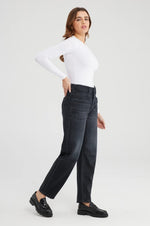 Load image into Gallery viewer, Cup of Joe Denim Selena Arc Leg Jeans - Black VT (L02-32" length) [SZ:S (Size 10)]
