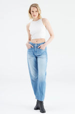 Load image into Gallery viewer, Cup of Joe Denim Selena Arc Leg Jeans - Medium Blue (L02-32" length) [SZ:XS (Size 8)]
