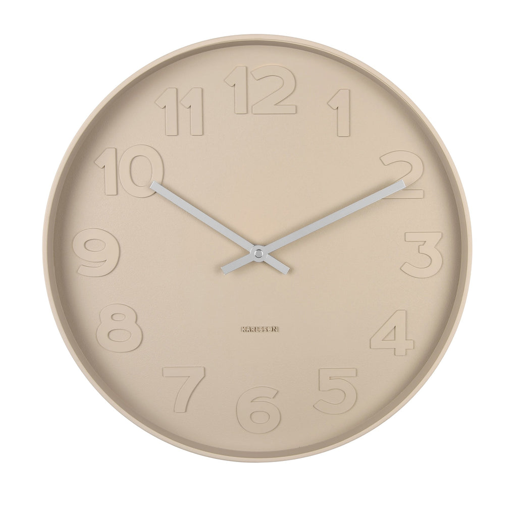 Karlsson Mr Brown Wall Clock 38cm - Sand Brown