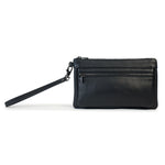 Load image into Gallery viewer, Dusky Robin Luxe Collection Bethany Zip Clutch - Pebbled Black
