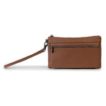 Load image into Gallery viewer, Dusky Robin Luxe Collection Bethany Zip Clutch - Pebbled Tan
