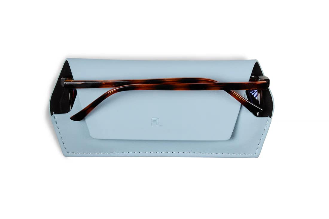 Fox and Leo Glasses Case - Sky Blue