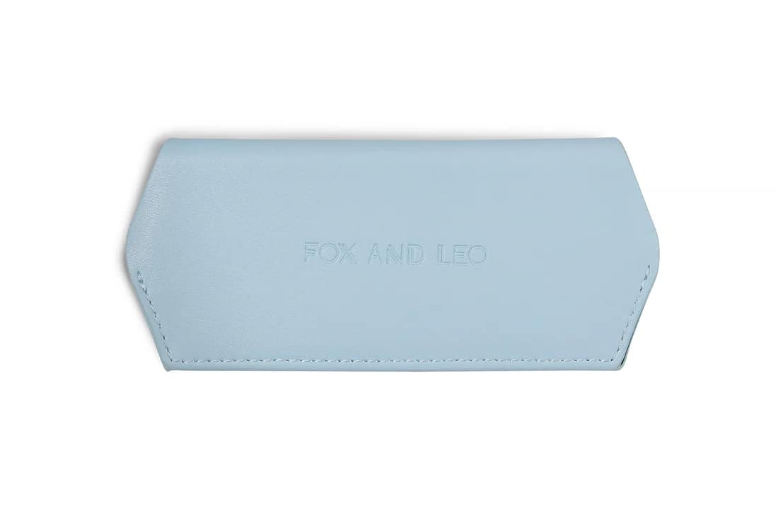 Fox and Leo Glasses Case - Sky Blue