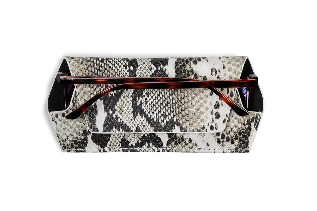 Fox and Leo Glasses Case - Snake Print