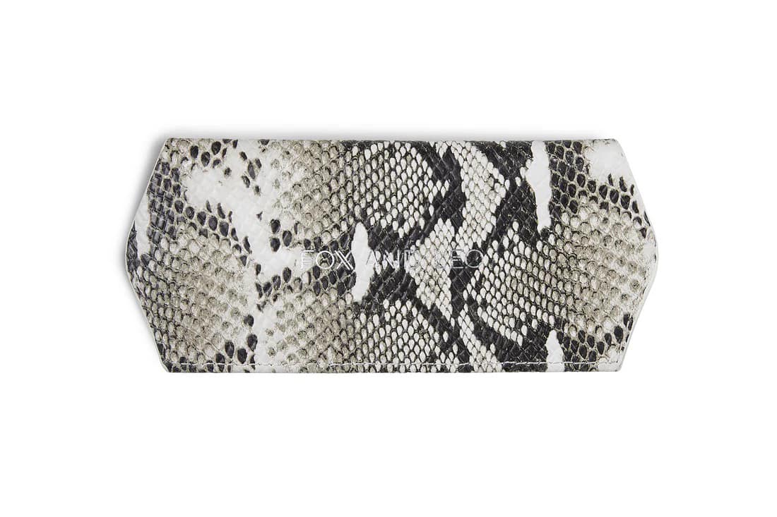 Fox and Leo Glasses Case - Snake Print