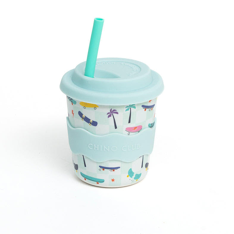 Chino Club Kids Keep Cup & Straw 8oz - Skateboard