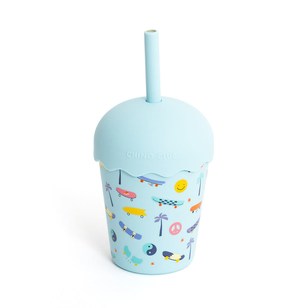 Chino Club Mini Smoothie Cup & Straw - Skateboard