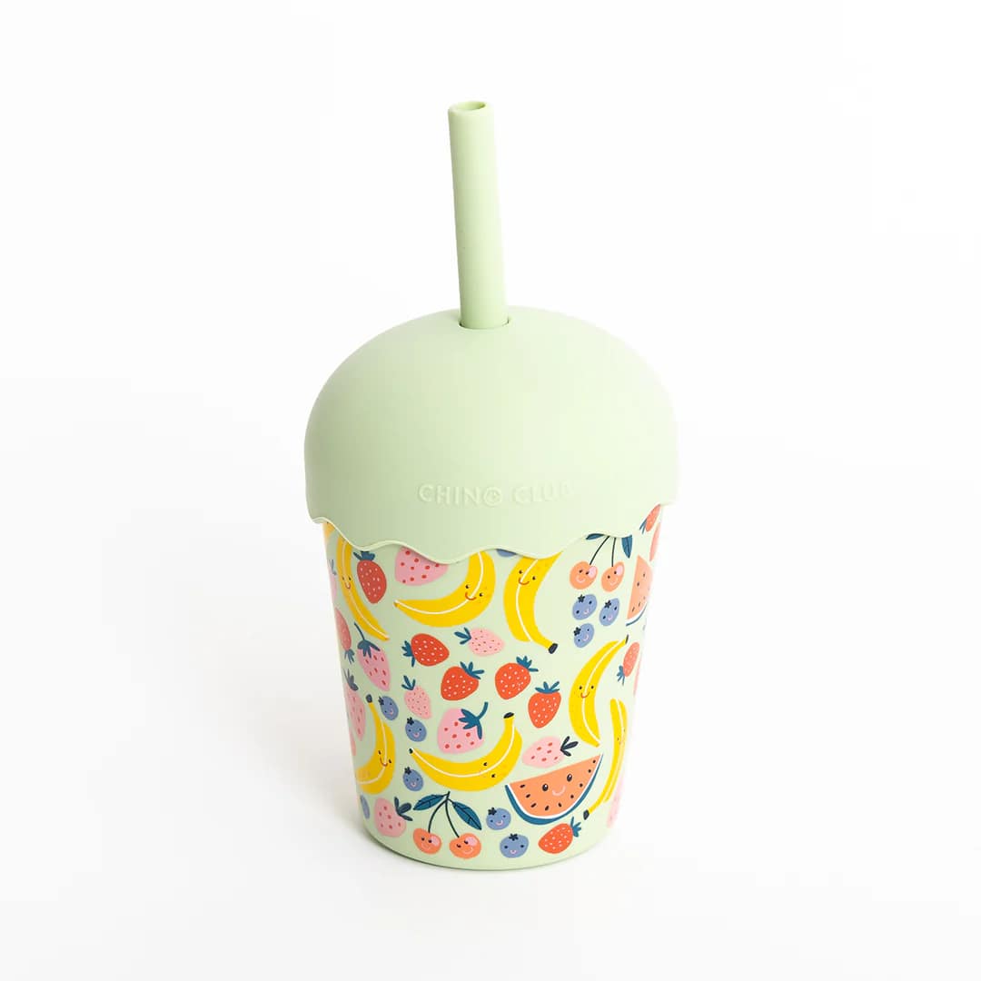 Chino Club Mini Smoothie Cup & Straw 200ml - Happy Fruits