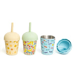 Load image into Gallery viewer, Chino Club Mini Smoothie Cup &amp; Straw 200ml - Happy Fruits
