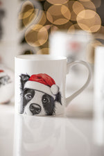 Load image into Gallery viewer, Ashdene Fine Bone China Santa Paws Pups Mug - Border Collie
