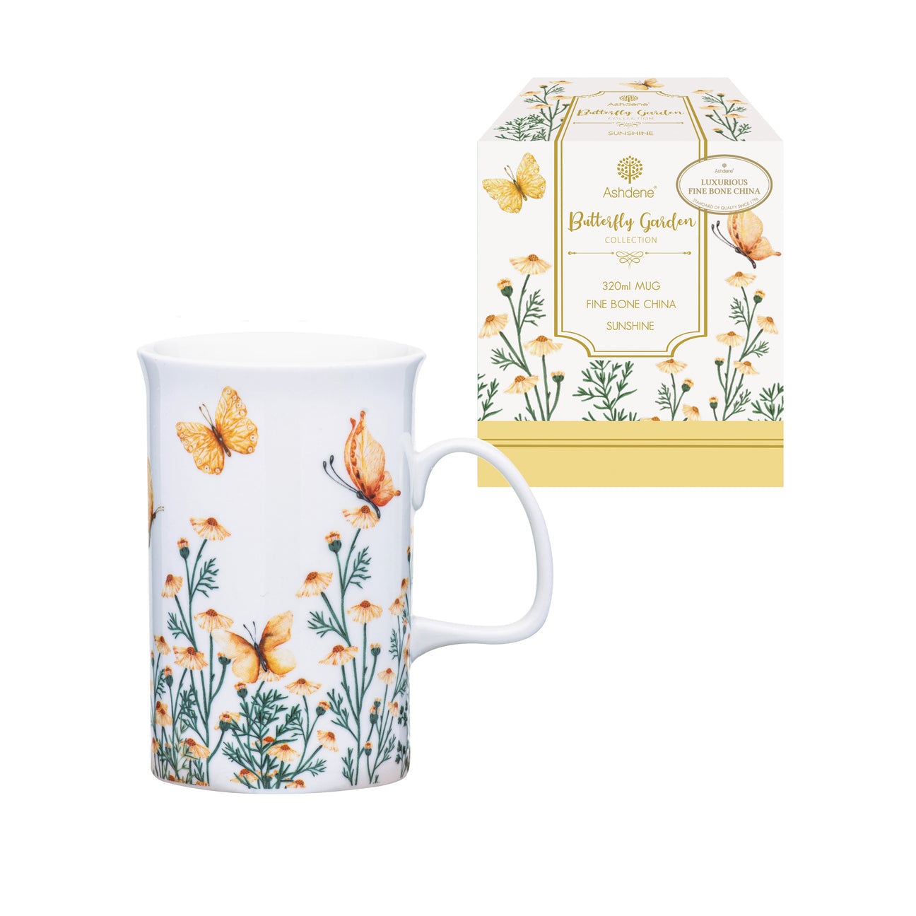 Ashdene Butterfly Garden Collection 320ml Mug - Sunshine