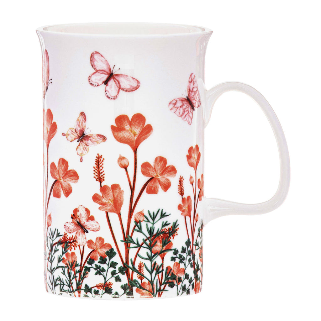 Ashdene Butterfly Garden Collection 320ml Mug - Scarlet