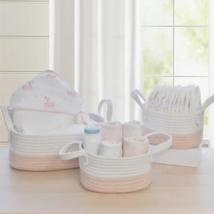 Living  Textiles 3 Piece Storage Set - Blush/White