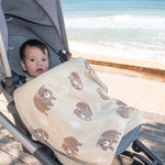 Load image into Gallery viewer, Living Textiles Australiana Baby Blanket - Wombat/Beige
