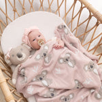 Load image into Gallery viewer, Living  Textiles Australiana Baby Blanket - Koala/Blush
