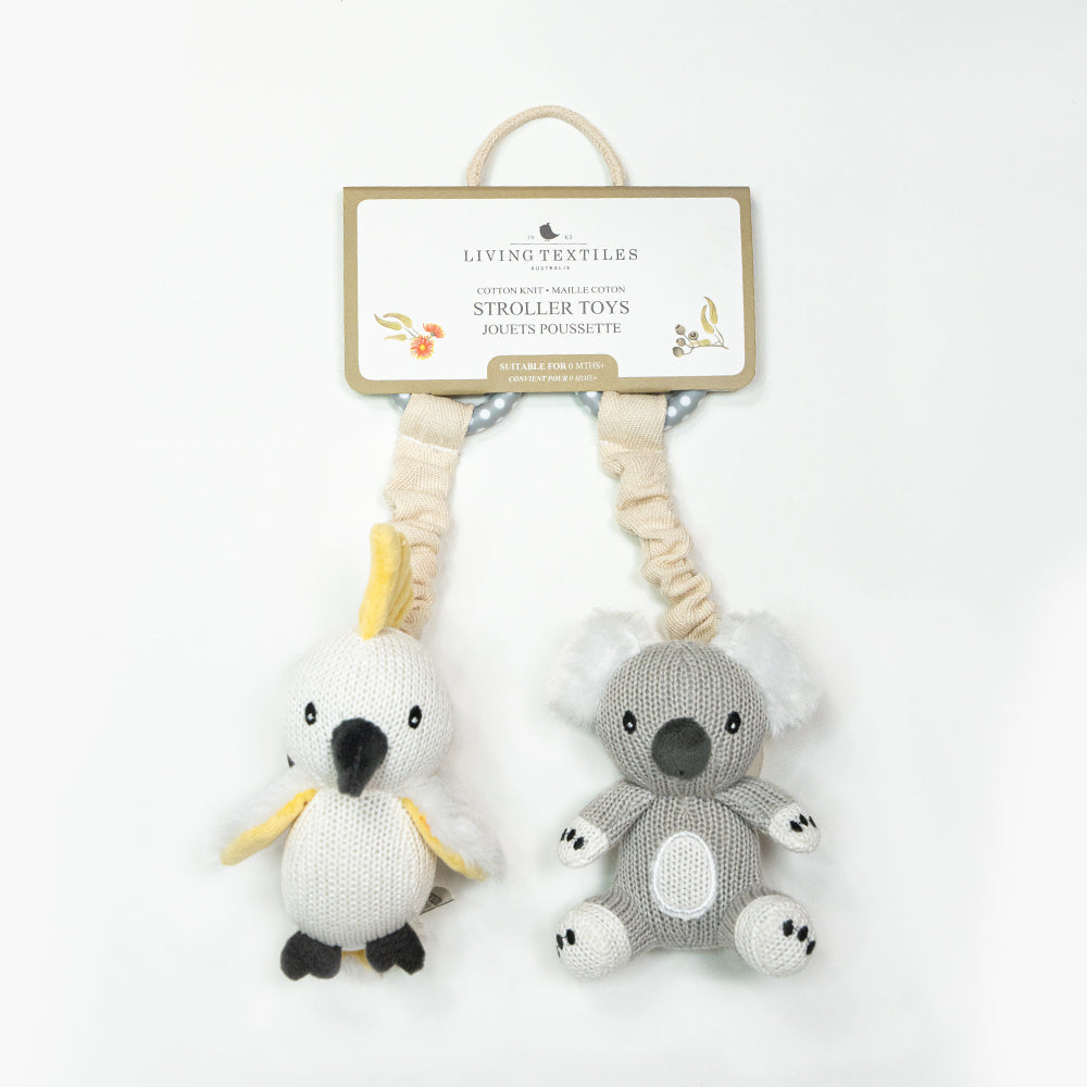 Living Textiles 2pk Stroller Toys - Cockatoo & Koala
