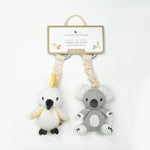 Load image into Gallery viewer, Living Textiles 2pk Stroller Toys - Cockatoo &amp; Koala
