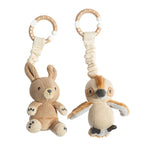 Load image into Gallery viewer, Living Textiles 2pk Stroller Toys - Kangaroo &amp; Kookaburra 
