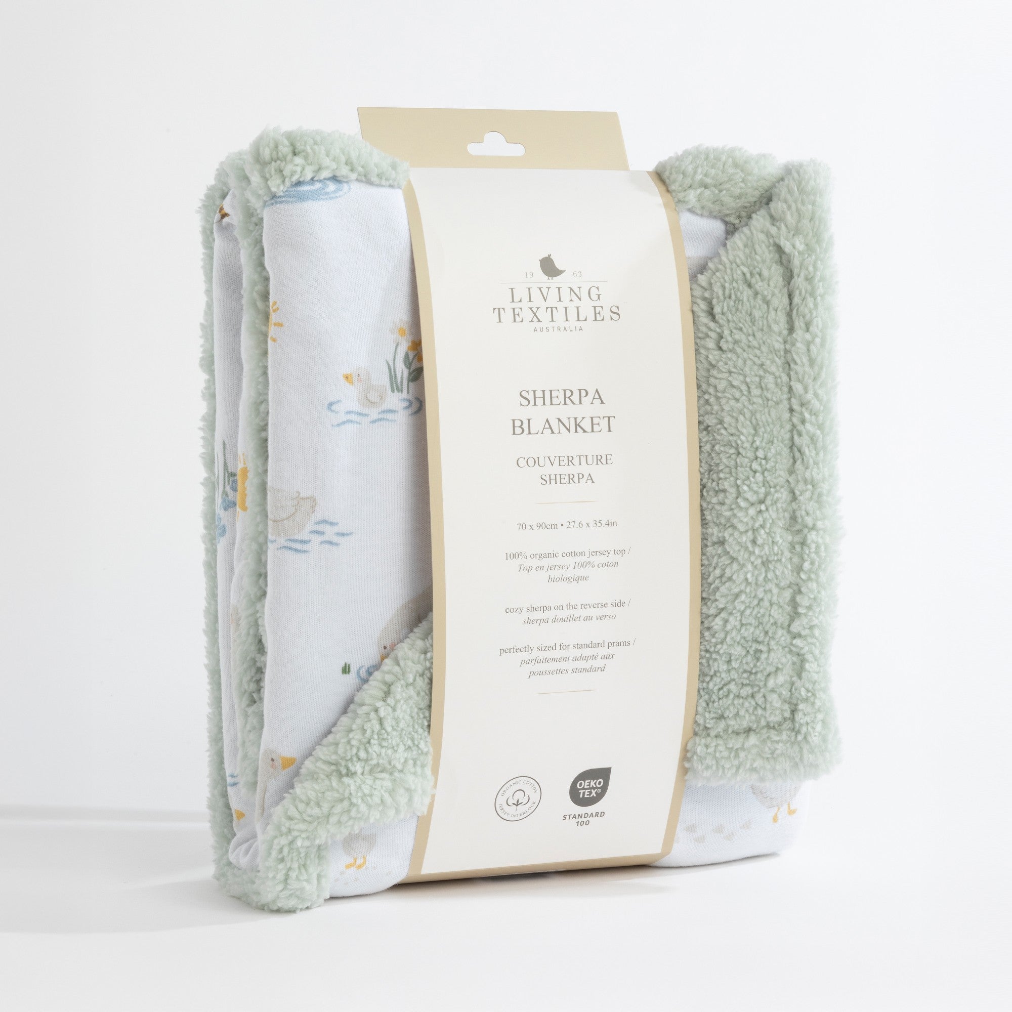Living Textiles Jersey Sherpa Blanket - Goosey Goosey
