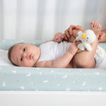 Load image into Gallery viewer, Living Textiles Teething Ring Rattle &amp; Dummy Chain Gift Set - Goosey Goosey
