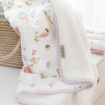 Load image into Gallery viewer, Living Textiles Jersey Sherpa Blanket - Whimsical Wonderland
