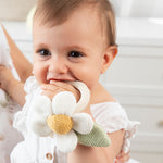 Load image into Gallery viewer, Living Textiles Ring Rattle Whimsical Wonderland - Daisy &amp; Leaf
