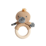 Load image into Gallery viewer, Living Textiles Ring Rattle Australiana - Penny the Platypus
