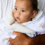 Load image into Gallery viewer, Living Textiles Jersey Sherpa Blanket - Roam &amp; Roar
