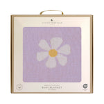 Load image into Gallery viewer, Living  Textiles Pram Knitted Baby Blanket - Lilac Daisy Dreams
