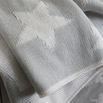 Load image into Gallery viewer, Living  Textiles Pram Knitted Baby Blanket - Grey Stars
