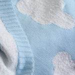 Load image into Gallery viewer, Living  Textiles Pram Knitted Baby Blanket - Cloud Whisper/Blue
