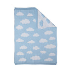 Load image into Gallery viewer, Living  Textiles Pram Knitted Baby Blanket - Cloud Whisper/Blue
