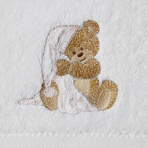 Pilbeam Living Baby Bath Towel & Face Washer Set - Notting Hill Bear