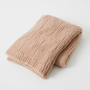 Pilbeam Living Florence Wool Blend Throw - Dusty Pink