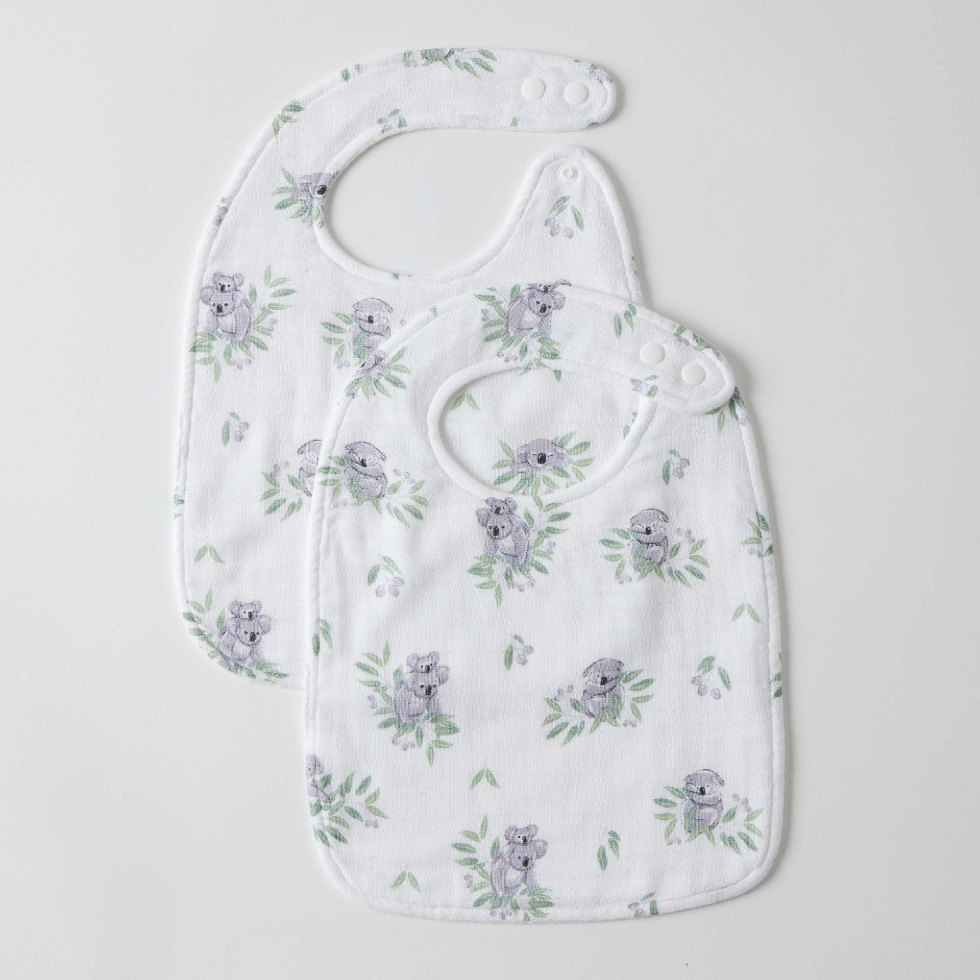 Jiggle & Giggle Bib Set of 2 Muslin - Koala Cuddles