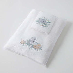 Pilbeam Living Baby Bath Towel & Face Washer Set - Koala Cuddles